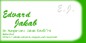 edvard jakab business card